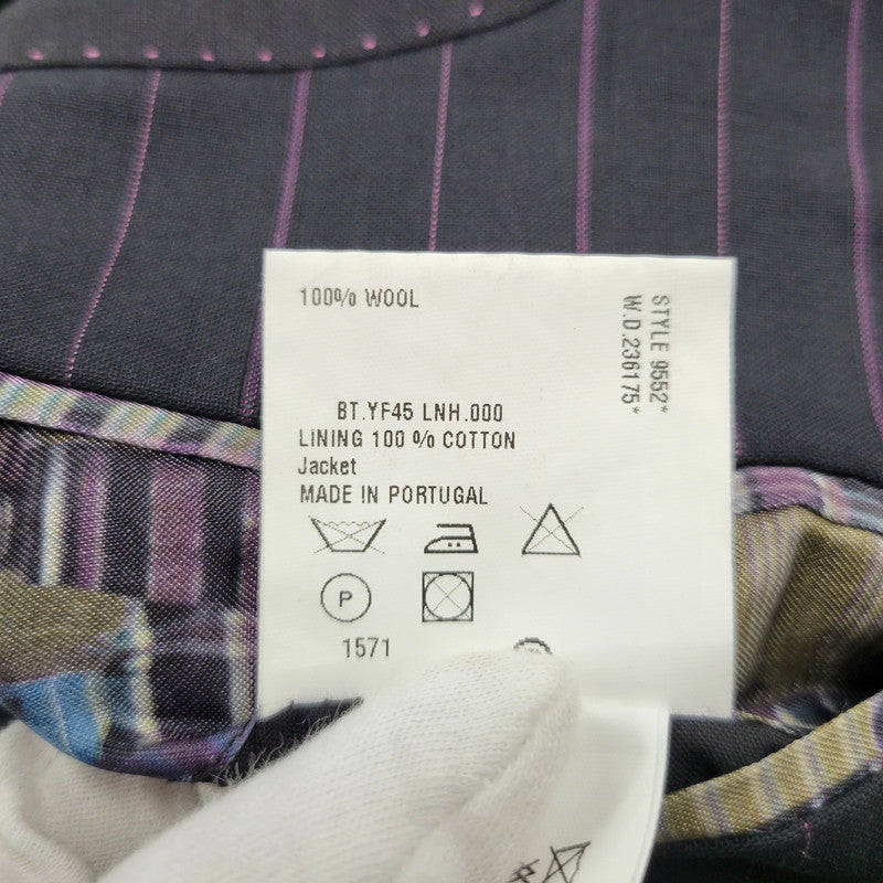 【中古品】【メンズ】 PS PAUL SMITH ピーエス ポールスミス 9552 STRIPE 2B TAILORED JACKET ストライプ ツーボタン テーラード ジャケット アウター 141-260220-cs-15-izu サイズ：38 カラー：ブラック 万代Net店