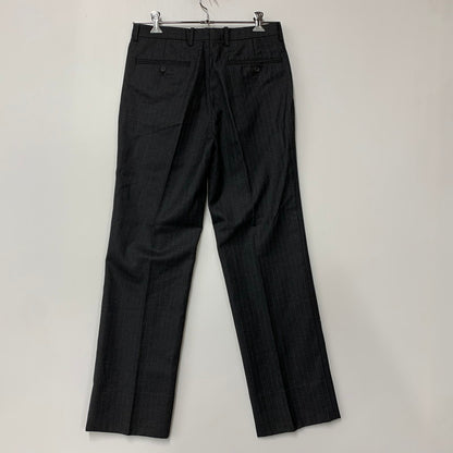 【中古品】【メンズ】 ME53FF092 00～10’S 2TUCK STRIPE WOOL SLACKS タック ストライプウール スラックス パンツ ボトムス 151-260220-yn-04-izu サイズ：2 カラー：グレー 万代Net店