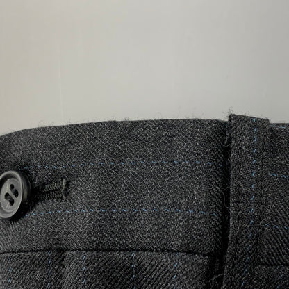 【中古品】【メンズ】 ME53FF092 00～10’S 2TUCK STRIPE WOOL SLACKS タック ストライプウール スラックス パンツ ボトムス 151-260220-yn-04-izu サイズ：2 カラー：グレー 万代Net店