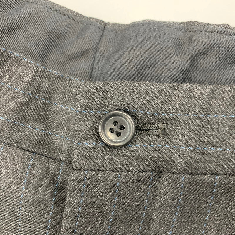 【中古品】【メンズ】 ME53FF092 00～10’S 2TUCK STRIPE WOOL SLACKS タック ストライプウール スラックス パンツ ボトムス 151-260220-yn-04-izu サイズ：2 カラー：グレー 万代Net店