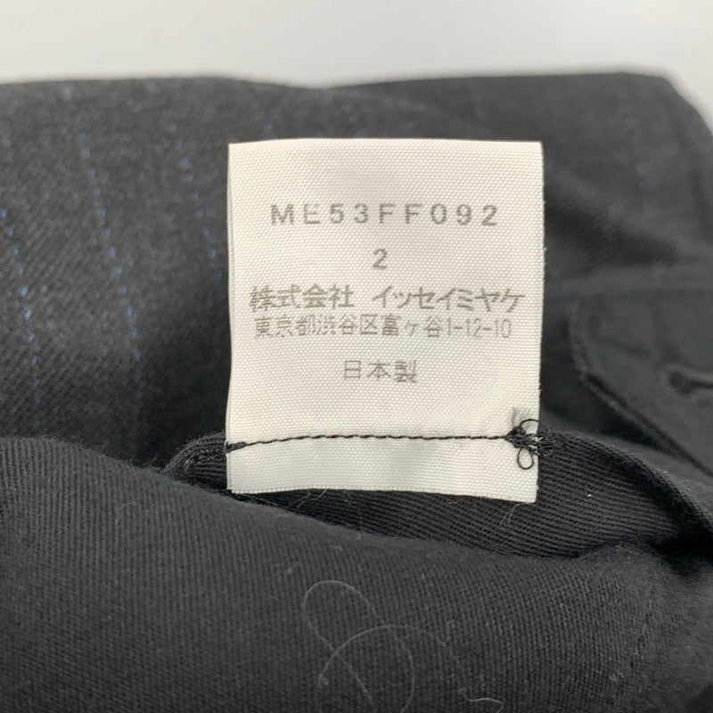【中古品】【メンズ】 ME53FF092 00～10’S 2TUCK STRIPE WOOL SLACKS タック ストライプウール スラックス パンツ ボトムス 151-260220-yn-04-izu サイズ：2 カラー：グレー 万代Net店