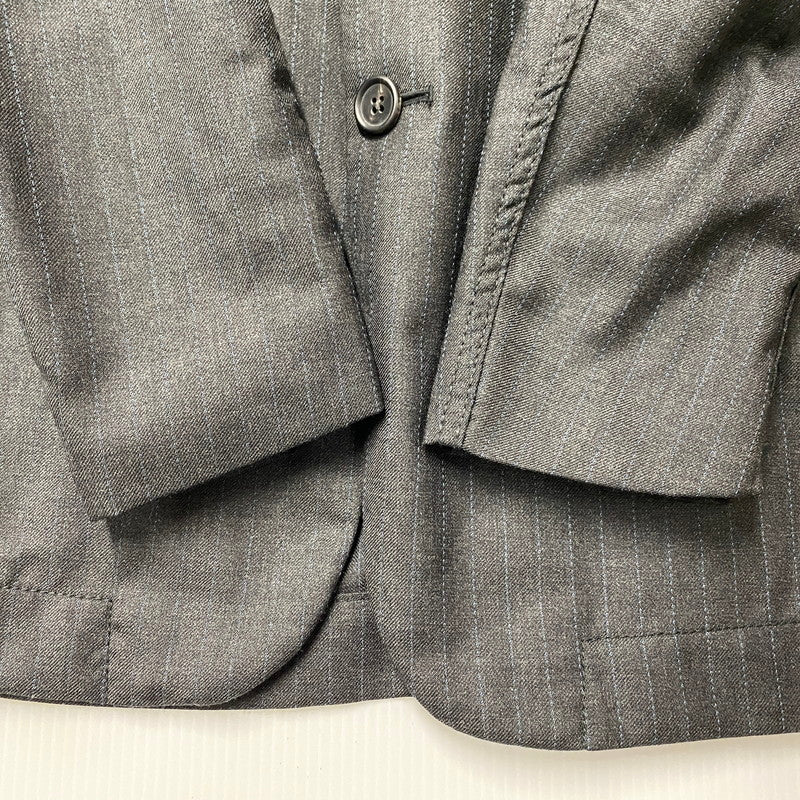 【中古品】【メンズ】 ME53FD223 00～10’S STRIPE WOOL 3B TAILORED JACKET ストライプ ウール スリーボタン テーラード ジャケット アウター 140-260219-cs-04-izu サイズ：2 カラー：チャコール 万代Net店
