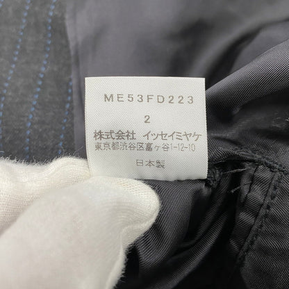【中古品】【メンズ】 ME53FD223 00～10’S STRIPE WOOL 3B TAILORED JACKET ストライプ ウール スリーボタン テーラード ジャケット アウター 140-260219-cs-04-izu サイズ：2 カラー：チャコール 万代Net店