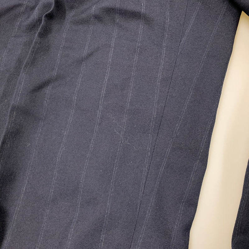 【中古品】【レディース】 LAUREN RALPH LAUREN ローレン ラルフ ローレン 2TUCK STRIPE WOOL SLACKS 2タック ストライプ ウール スラックス USA製 パンツ 168-260220-as-23-izu サイズ：4 カラー：ネイビー 万代Net店