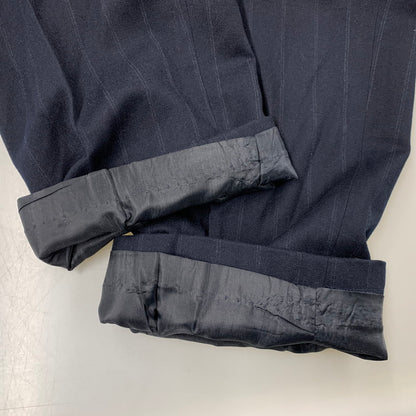 【中古品】【レディース】 LAUREN RALPH LAUREN ローレン ラルフ ローレン 2TUCK STRIPE WOOL SLACKS 2タック ストライプ ウール スラックス USA製 パンツ 168-260220-as-23-izu サイズ：4 カラー：ネイビー 万代Net店