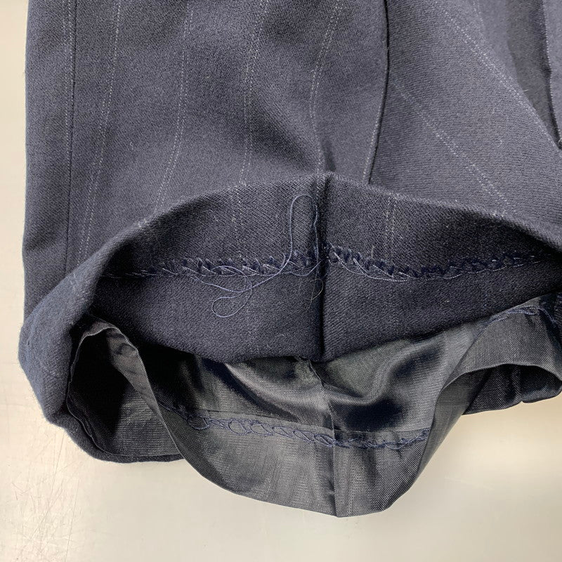 【中古品】【レディース】 LAUREN RALPH LAUREN ローレン ラルフ ローレン 2TUCK STRIPE WOOL SLACKS 2タック ストライプ ウール スラックス USA製 パンツ 168-260220-as-23-izu サイズ：4 カラー：ネイビー 万代Net店