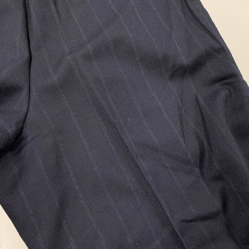 【中古品】【レディース】 LAUREN RALPH LAUREN ローレン ラルフ ローレン 2TUCK STRIPE WOOL SLACKS 2タック ストライプ ウール スラックス USA製 パンツ 168-260220-as-23-izu サイズ：4 カラー：ネイビー 万代Net店