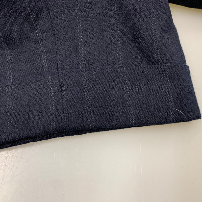 【中古品】【レディース】 LAUREN RALPH LAUREN ローレン ラルフ ローレン 2TUCK STRIPE WOOL SLACKS 2タック ストライプ ウール スラックス USA製 パンツ 168-260220-as-23-izu サイズ：4 カラー：ネイビー 万代Net店