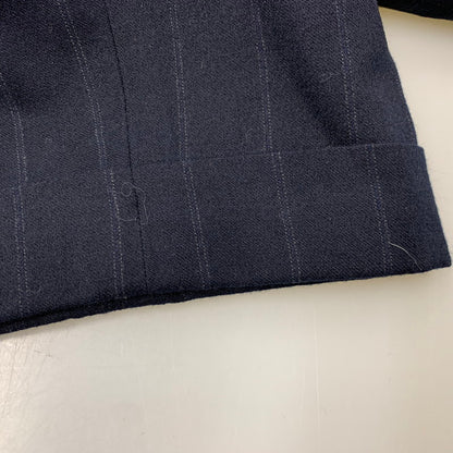 【中古品】【レディース】 LAUREN RALPH LAUREN ローレン ラルフ ローレン 2TUCK STRIPE WOOL SLACKS 2タック ストライプ ウール スラックス USA製 パンツ 168-260220-as-23-izu サイズ：4 カラー：ネイビー 万代Net店