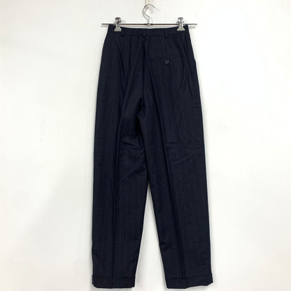 【中古品】【レディース】 LAUREN RALPH LAUREN ローレン ラルフ ローレン 2TUCK STRIPE WOOL SLACKS 2タック ストライプ ウール スラックス USA製 パンツ 168-260220-as-23-izu サイズ：4 カラー：ネイビー 万代Net店