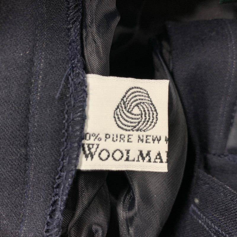 【中古品】【レディース】 LAUREN RALPH LAUREN ローレン ラルフ ローレン 2TUCK STRIPE WOOL SLACKS 2タック ストライプ ウール スラックス USA製 パンツ 168-260220-as-23-izu サイズ：4 カラー：ネイビー 万代Net店