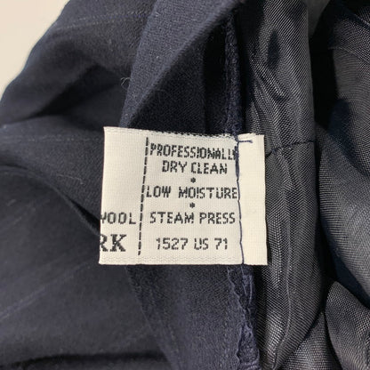 【中古品】【レディース】 LAUREN RALPH LAUREN ローレン ラルフ ローレン 2TUCK STRIPE WOOL SLACKS 2タック ストライプ ウール スラックス USA製 パンツ 168-260220-as-23-izu サイズ：4 カラー：ネイビー 万代Net店