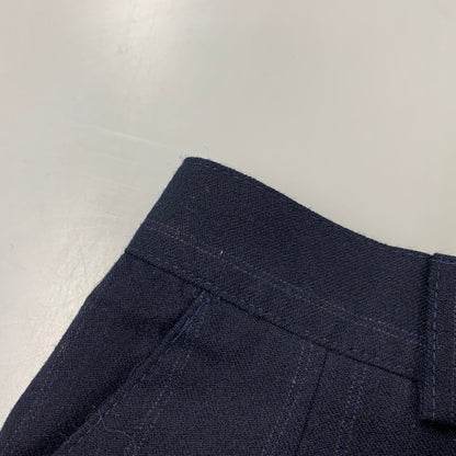 【中古品】【レディース】 LAUREN RALPH LAUREN ローレン ラルフ ローレン 2TUCK STRIPE WOOL SLACKS 2タック ストライプ ウール スラックス USA製 パンツ 168-260220-as-23-izu サイズ：4 カラー：ネイビー 万代Net店
