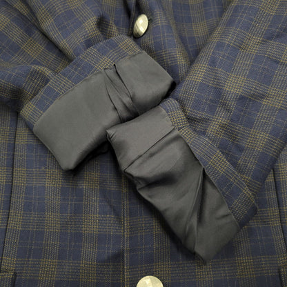【中古品】【メンズ】 80’S WOOL CHECK METAL BUTTON 3B TAILORED JACKET ウール チェックメタル ボタン スリーボタン テーラード ジャケット アウター 141-260220-cs-14-izu サイズ：48 カラー：ネイビー 万代Net店