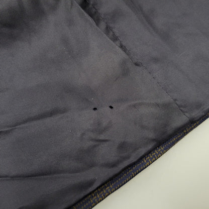 【中古品】【メンズ】 80’S WOOL CHECK METAL BUTTON 3B TAILORED JACKET ウール チェックメタル ボタン スリーボタン テーラード ジャケット アウター 141-260220-cs-14-izu サイズ：48 カラー：ネイビー 万代Net店