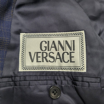 【中古品】【メンズ】 80’S WOOL CHECK METAL BUTTON 3B TAILORED JACKET ウール チェックメタル ボタン スリーボタン テーラード ジャケット アウター 141-260220-cs-14-izu サイズ：48 カラー：ネイビー 万代Net店