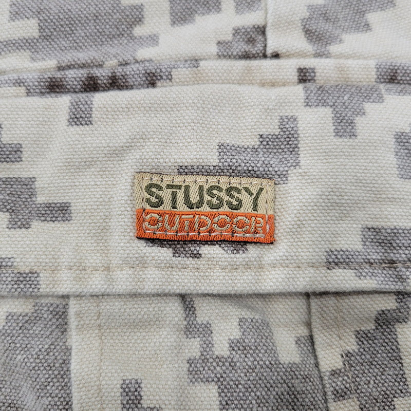 【現状渡し品】【メンズ】 STUSSY OUTDOOR ステューシー DIGITAL CAMO CARGO SHORTS デジタルカモ カーゴ ショーツ USA製 紺タグ ショートパンツ 153-260223-as-13-izu サイズ：30 カラー：ベージュ系 万代Net店