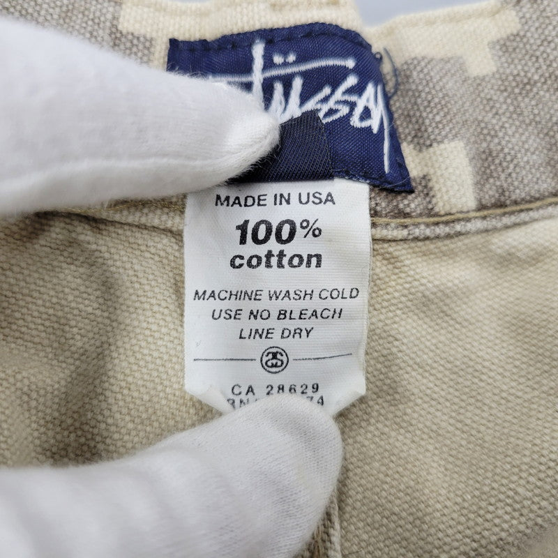 【現状渡し品】【メンズ】 STUSSY OUTDOOR ステューシー DIGITAL CAMO CARGO SHORTS デジタルカモ カーゴ ショーツ USA製 紺タグ ショートパンツ 153-260223-as-13-izu サイズ：30 カラー：ベージュ系 万代Net店