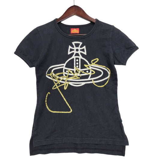 【中古品】【レディース】 ANGLOMANIA ORB TEE アングロマニア オーブ Tシャツ 半袖 トップス 168-260223-kh-04-izu サイズ：M カラー：ブラック 万代Net店