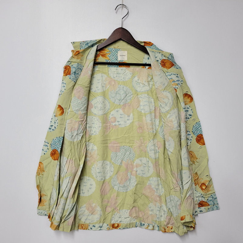 【中古品】【メンズ】 KARL HELMUT カールヘルム OPEN COLLAR L/S RAYON SHIRT P036UFB36 オープンカラー ロングスリーブ レーヨンシャツ ホオズキ柄 長袖 140-260220-as-18-izu カラー：マルチカラー 万代Net店