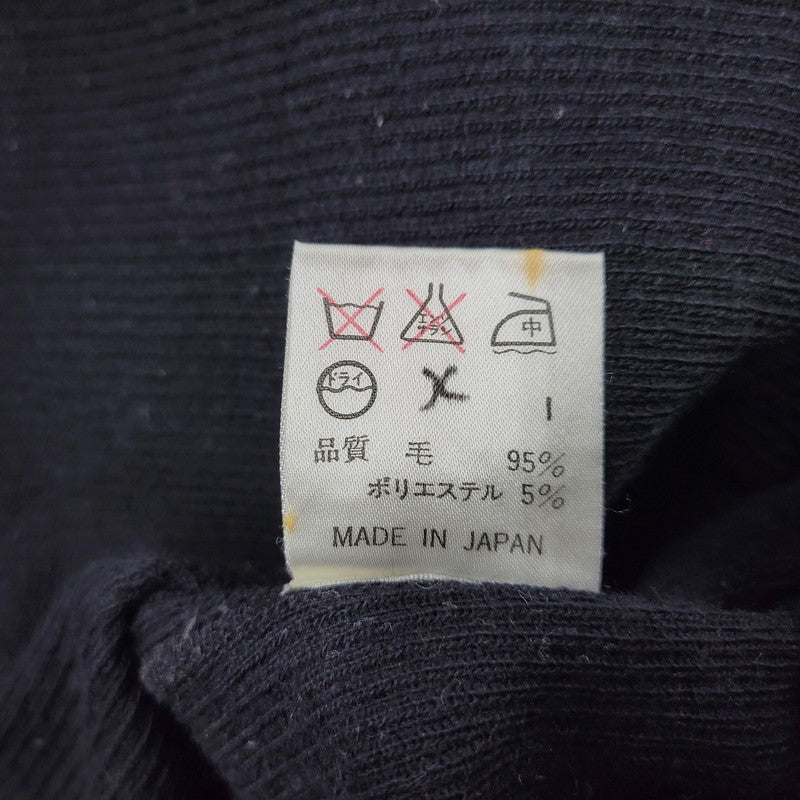【中古品】【レディース】 JEAN PAUL GAULTIER CLASSIQUE ジャンポールゴルチエ クラシック 日本製 WOOL KNIT SHIRT ウール ニット シャツ トップス 168-260219-yn-04-izu サイズ：48 カラー：ブラック 万代Net店