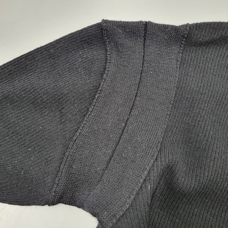 【中古品】【レディース】 JEAN PAUL GAULTIER CLASSIQUE ジャンポールゴルチエ クラシック 日本製 WOOL KNIT SHIRT ウール ニット シャツ トップス 168-260219-yn-04-izu サイズ：48 カラー：ブラック 万代Net店