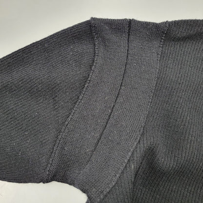 【中古品】【レディース】 JEAN PAUL GAULTIER CLASSIQUE ジャンポールゴルチエ クラシック 日本製 WOOL KNIT SHIRT ウール ニット シャツ トップス 168-260219-yn-04-izu サイズ：48 カラー：ブラック 万代Net店