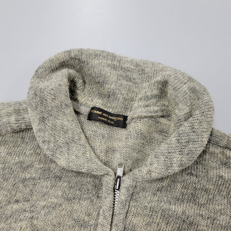【現状渡し品】【メンズ】 PT-040340 99AW HALFZIP WOOL KNITSHIRT ハーフジップ ウール ニットシャツ 140-260219-yn-09-izu サイズ：不明 カラー：グレー 万代Net店