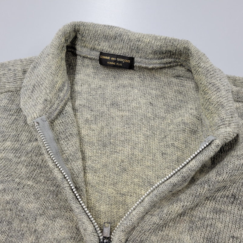 【現状渡し品】【メンズ】 PT-040340 99AW HALFZIP WOOL KNITSHIRT ハーフジップ ウール ニットシャツ 140-260219-yn-09-izu サイズ：不明 カラー：グレー 万代Net店