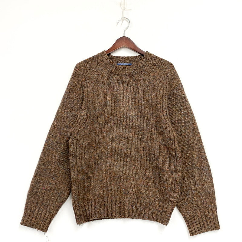 【中古品】【メンズ】 0C883623-3198 WOOL MELANGE KNIT SHIRT ウール メランジ ニット シャツ トップス セーター 146-260218-ya-05-izu サイズ：M カラー：BROWN 万代Net店