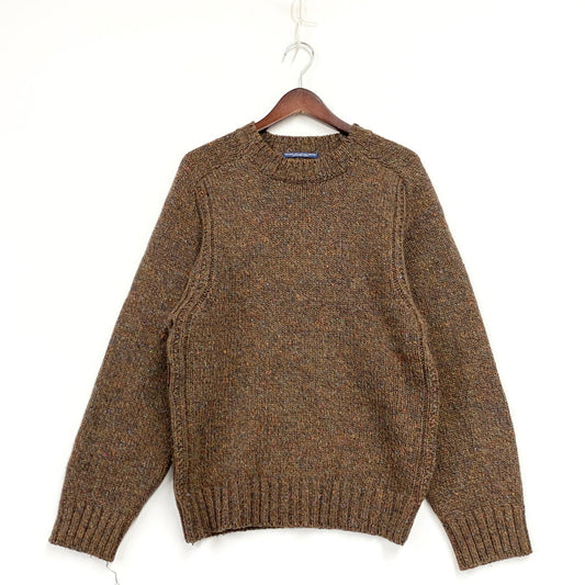 【中古品】【メンズ】 0C883623-3198 WOOL MELANGE KNIT SHIRT ウール メランジ ニット シャツ トップス セーター 146-260218-ya-05-izu サイズ：M カラー：BROWN 万代Net店