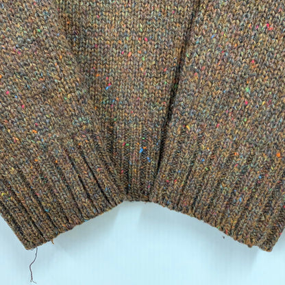【中古品】【メンズ】 0C883623-3198 WOOL MELANGE KNIT SHIRT ウール メランジ ニット シャツ トップス セーター 146-260218-ya-05-izu サイズ：M カラー：BROWN 万代Net店