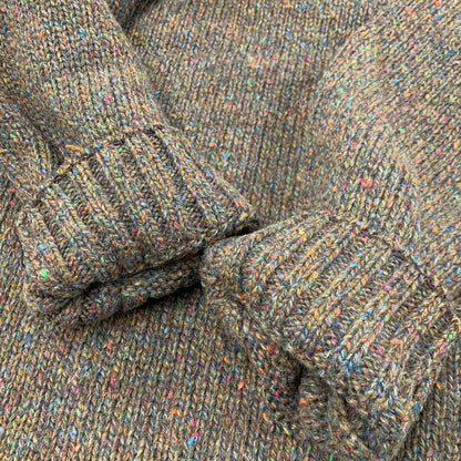 【中古品】【メンズ】 0C883623-3198 WOOL MELANGE KNIT SHIRT ウール メランジ ニット シャツ トップス セーター 146-260218-ya-05-izu サイズ：M カラー：BROWN 万代Net店