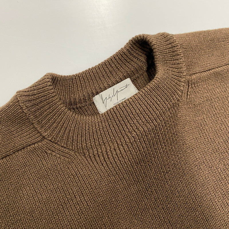 【中古品】【メンズ】 HI-K47-186 97AW FREEDOM SLEEVE WOOL KNIT SHIRT フリーダム スリーブ ウール ニット シャツ トップス 長袖 140-260219-cs-01-izu サイズ：M カラー：ブラウン 万代Net店