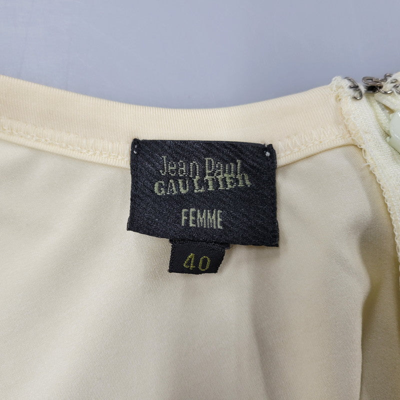 【中古品】【レディース】 JEAN PAUL GAULTIER FEMME ジャンポール ゴルチエ フェム CAMISOLE ONE-PIECE キャミソール ワンピース 168-260219-yn-05-izu サイズ：40 カラー：アイボリー 万代Net店