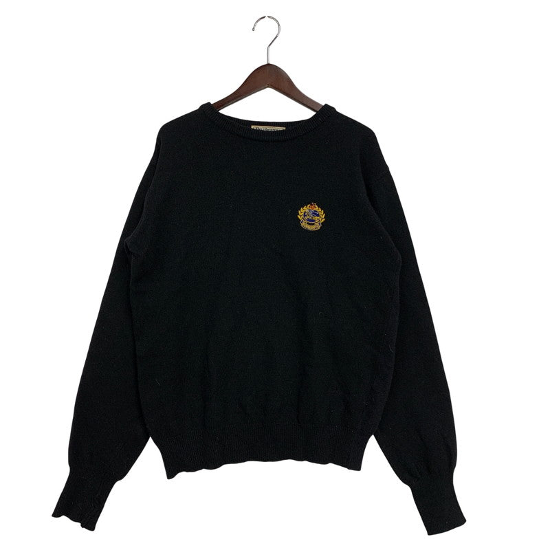 【現状渡し品】【メンズ】 WOOL KNIT SHIRT ウール ニット イングランド製 長袖 トップス 141-260220-as-31-izu サイズ：40 カラー：ブラック 万代Net店