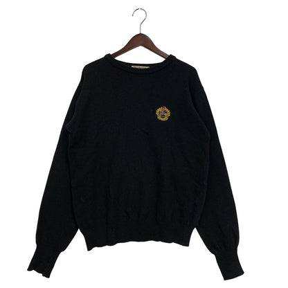 【現状渡し品】【メンズ】 WOOL KNIT SHIRT ウール ニット イングランド製 長袖 トップス 141-260220-as-31-izu サイズ：40 カラー：ブラック 万代Net店