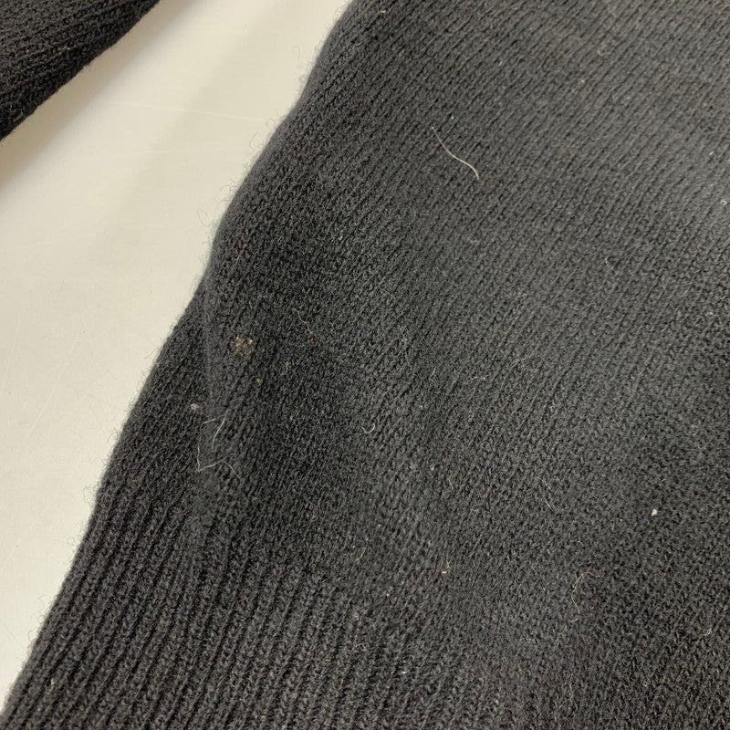 【現状渡し品】【メンズ】 WOOL KNIT SHIRT ウール ニット イングランド製 長袖 トップス 141-260220-as-31-izu サイズ：40 カラー：ブラック 万代Net店