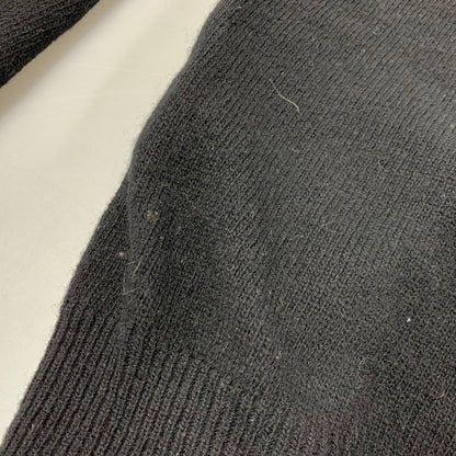 【現状渡し品】【メンズ】 WOOL KNIT SHIRT ウール ニット イングランド製 長袖 トップス 141-260220-as-31-izu サイズ：40 カラー：ブラック 万代Net店