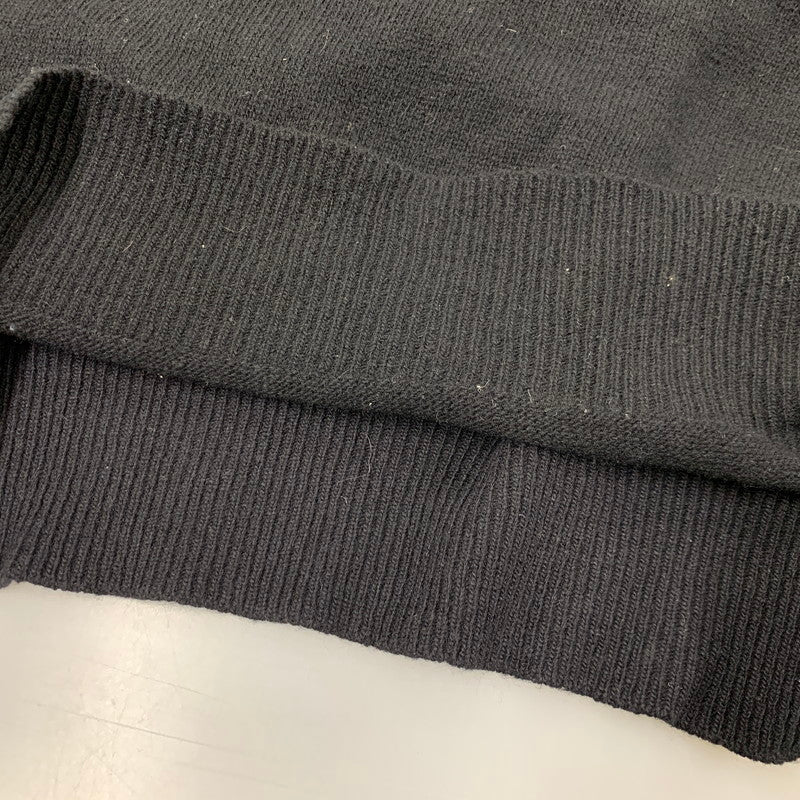【現状渡し品】【メンズ】 WOOL KNIT SHIRT ウール ニット イングランド製 長袖 トップス 141-260220-as-31-izu サイズ：40 カラー：ブラック 万代Net店