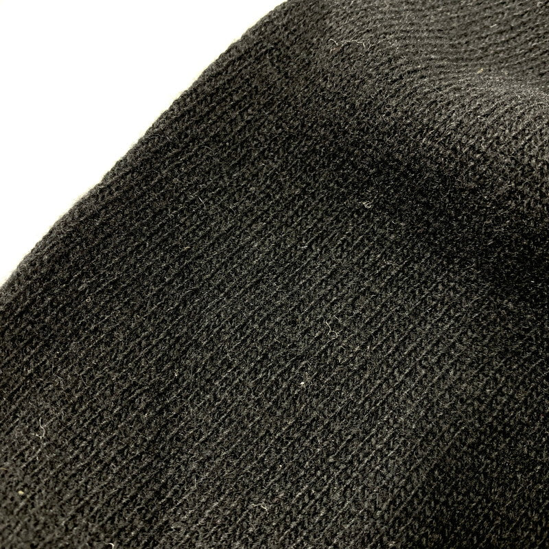 【現状渡し品】【メンズ】 WOOL KNIT SHIRT ウール ニット イングランド製 長袖 トップス 141-260220-as-31-izu サイズ：40 カラー：ブラック 万代Net店