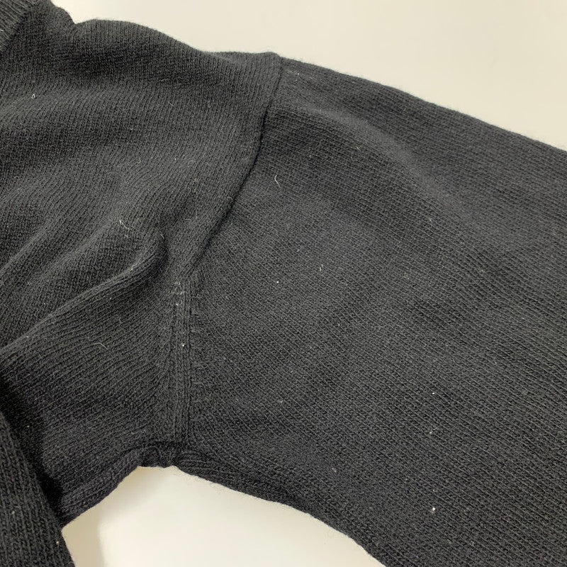 【現状渡し品】【メンズ】 WOOL KNIT SHIRT ウール ニット イングランド製 長袖 トップス 141-260220-as-31-izu サイズ：40 カラー：ブラック 万代Net店