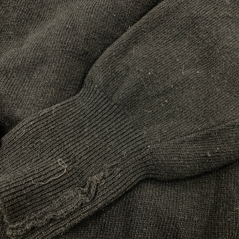 【現状渡し品】【メンズ】 WOOL KNIT SHIRT ウール ニット イングランド製 長袖 トップス 141-260220-as-31-izu サイズ：40 カラー：ブラック 万代Net店