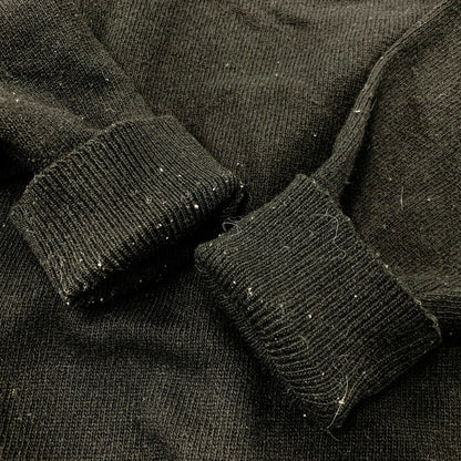 【現状渡し品】【メンズ】 WOOL KNIT SHIRT ウール ニット イングランド製 長袖 トップス 141-260220-as-31-izu サイズ：40 カラー：ブラック 万代Net店