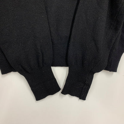 【現状渡し品】【メンズ】 WOOL KNIT SHIRT ウール ニット イングランド製 長袖 トップス 141-260220-as-31-izu サイズ：40 カラー：ブラック 万代Net店