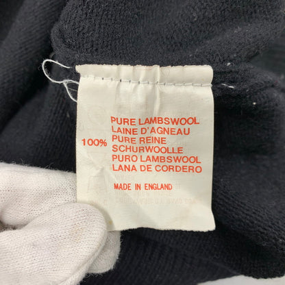 【現状渡し品】【メンズ】 WOOL KNIT SHIRT ウール ニット イングランド製 長袖 トップス 141-260220-as-31-izu サイズ：40 カラー：ブラック 万代Net店