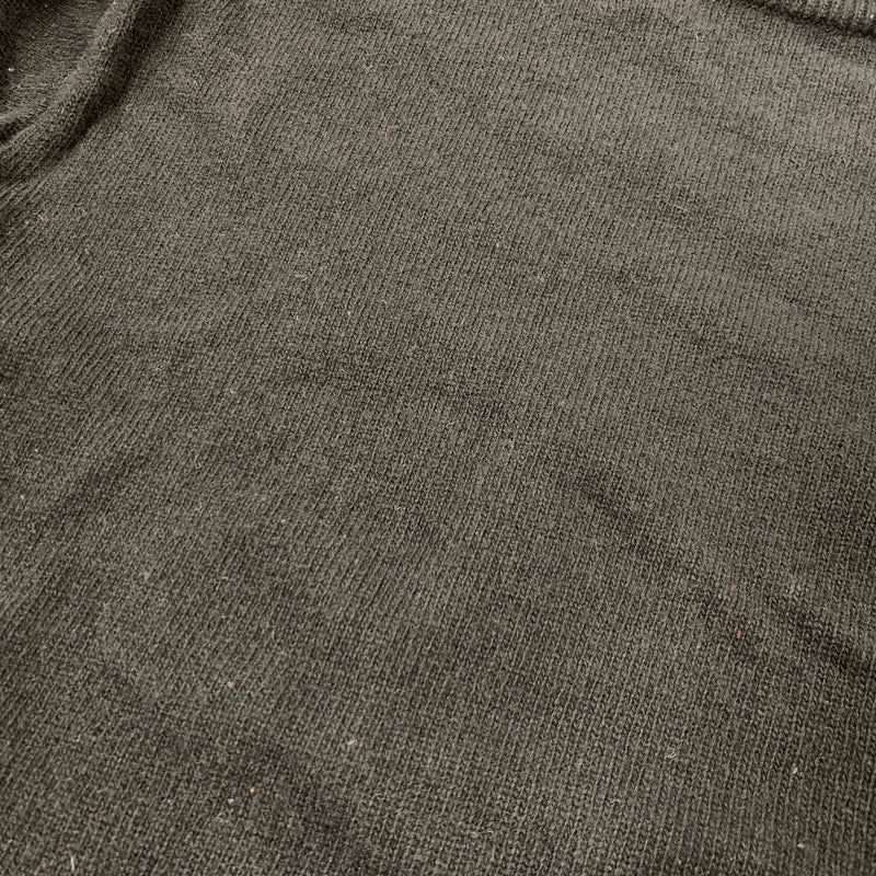 【現状渡し品】【メンズ】 WOOL KNIT SHIRT ウール ニット イングランド製 長袖 トップス 141-260220-as-31-izu サイズ：40 カラー：ブラック 万代Net店