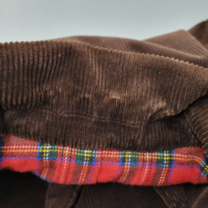 【中古品】【メンズ】 イタリア製 WOOL CHECK CORDUROY TAILORED JACKET ウール チェック コーデュロイ テーラード ジャケット 141-260219-yn-01-izu サイズ：34 カラー：ブラウン 万代Net店