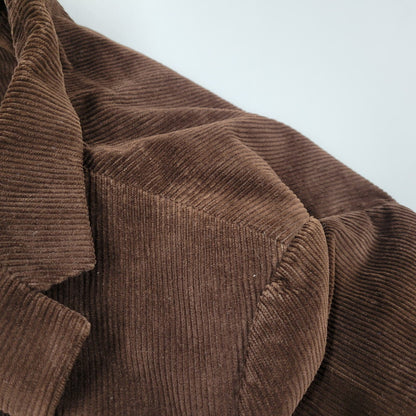 【中古品】【メンズ】 イタリア製 WOOL CHECK CORDUROY TAILORED JACKET ウール チェック コーデュロイ テーラード ジャケット 141-260219-yn-01-izu サイズ：34 カラー：ブラウン 万代Net店