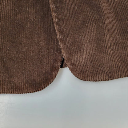 【中古品】【メンズ】 イタリア製 WOOL CHECK CORDUROY TAILORED JACKET ウール チェック コーデュロイ テーラード ジャケット 141-260219-yn-01-izu サイズ：34 カラー：ブラウン 万代Net店